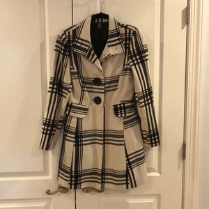 Black and white Peacoat